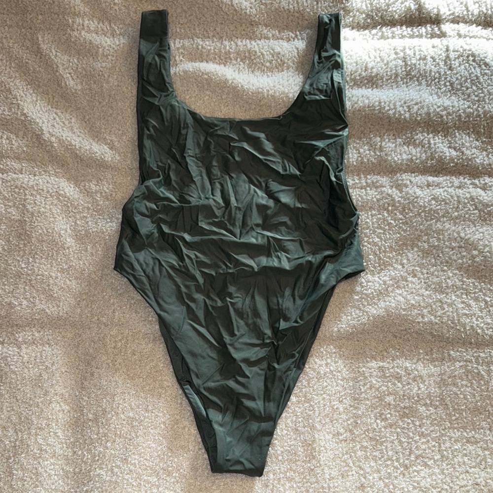 Aerie Dark Green One-Piece Swimsuit